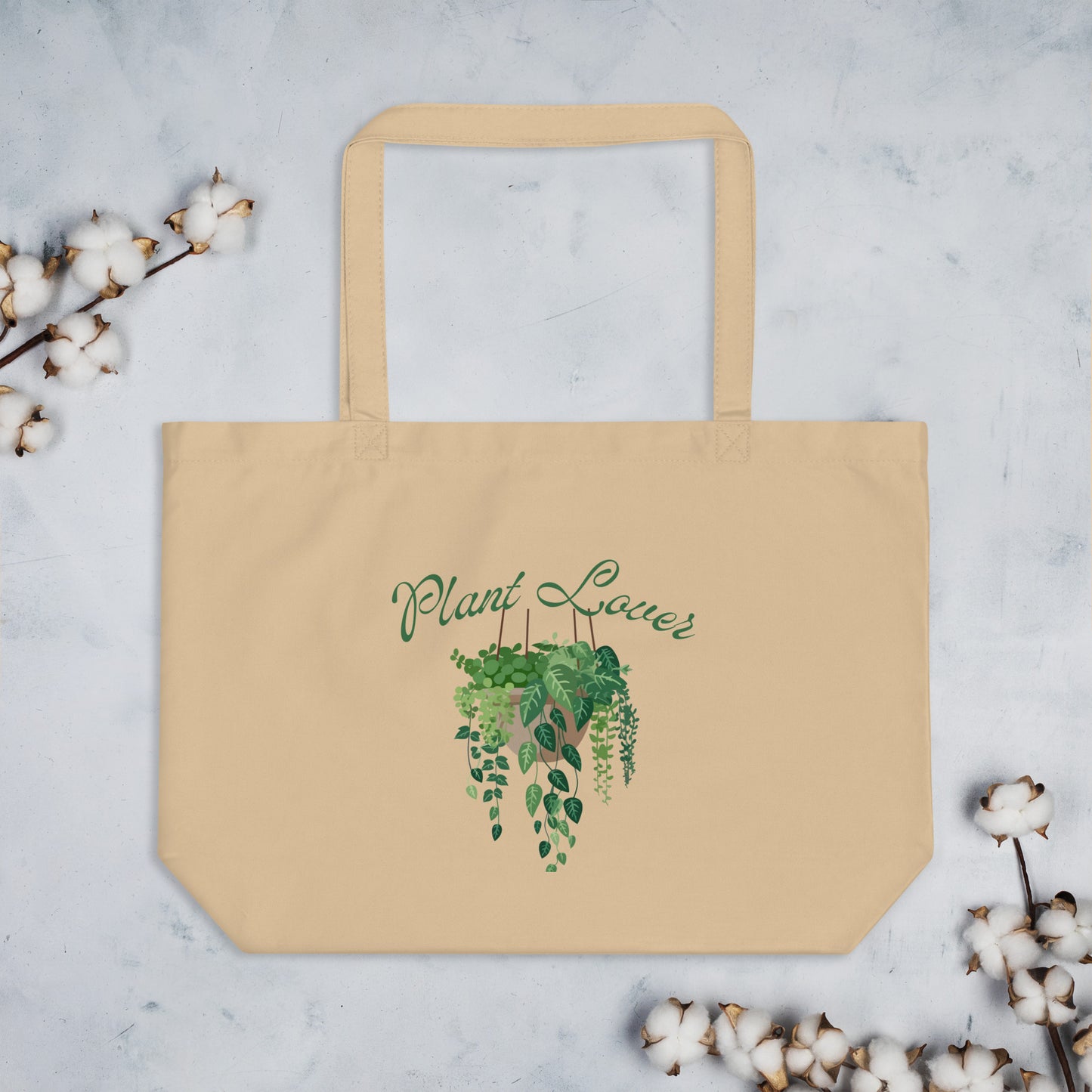 Plant Lover Large organic tote bag