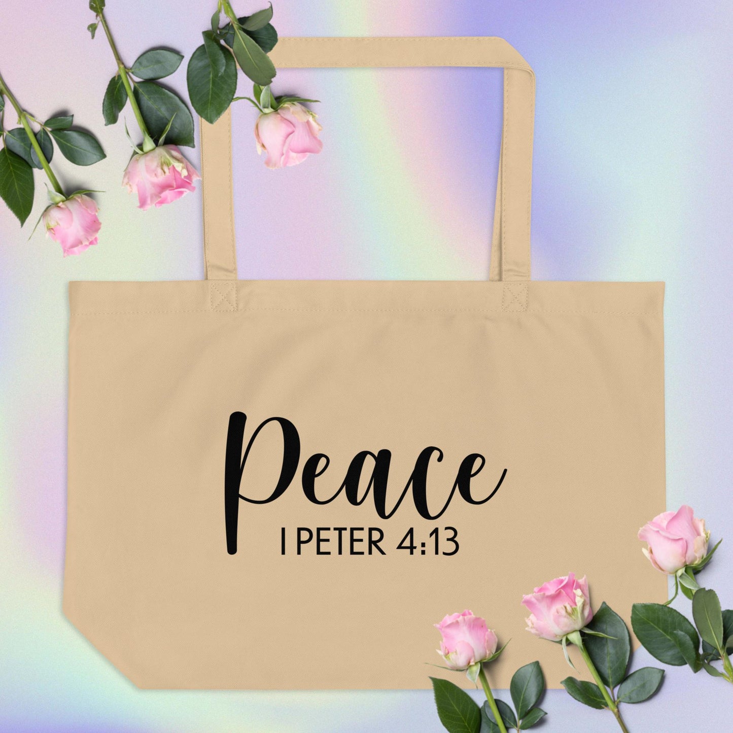 Peace Large organic tote bag