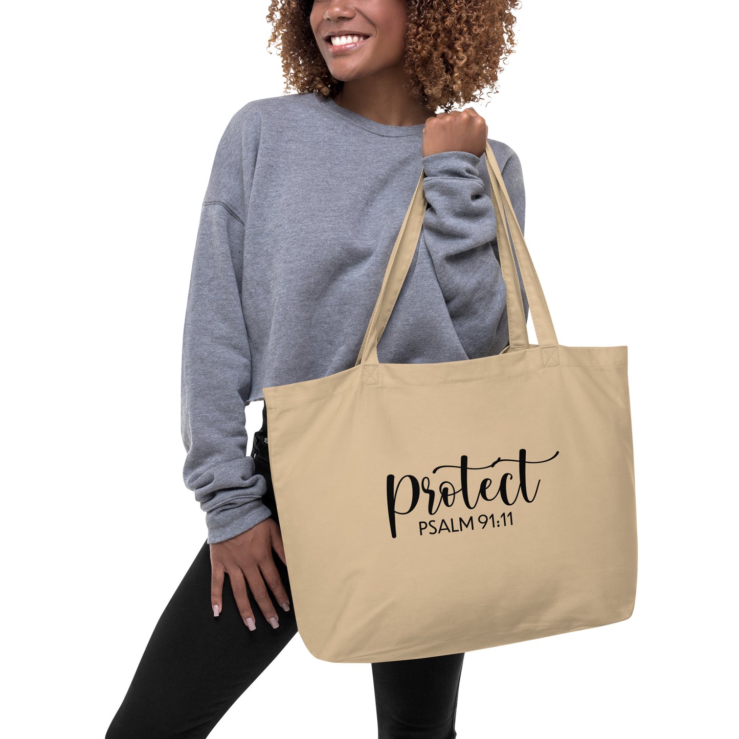 Protect Large organic tote bag